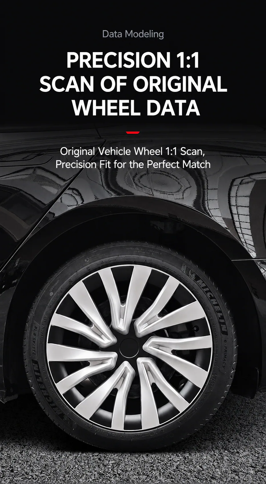Precision 1:1 scan of original wheel data